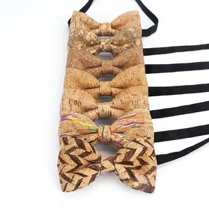 Новый роскошный деревянный мужской галстук-бабочка из пробки деревянные галстуки-бабочки ручной работы аксессуары для мужской свадебной вечеринки бабочка