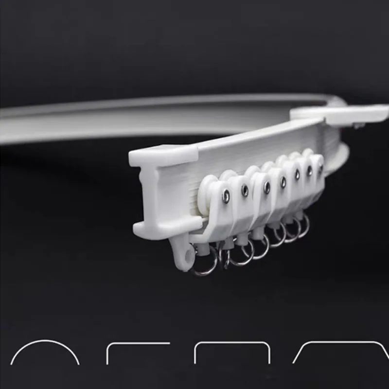 3M 4M 6M Flexible Curtain Track Rail Ceiling top side Mounted Straight Slide Home Windows Balcony Plastic Bendable Accessories | Дом и сад
