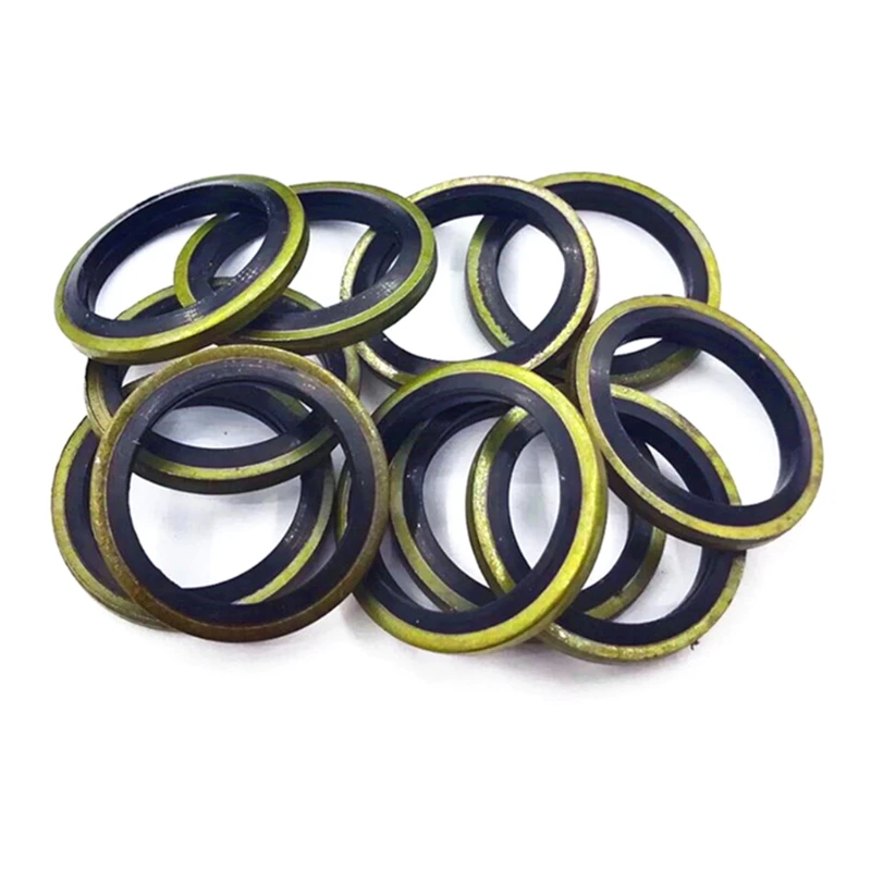 

240pcs Fit Combined Sealing RingHigh Press Hydraulic Rubber Oil Pipe Seal Gasket Kit Metal Drain Plug Gasket