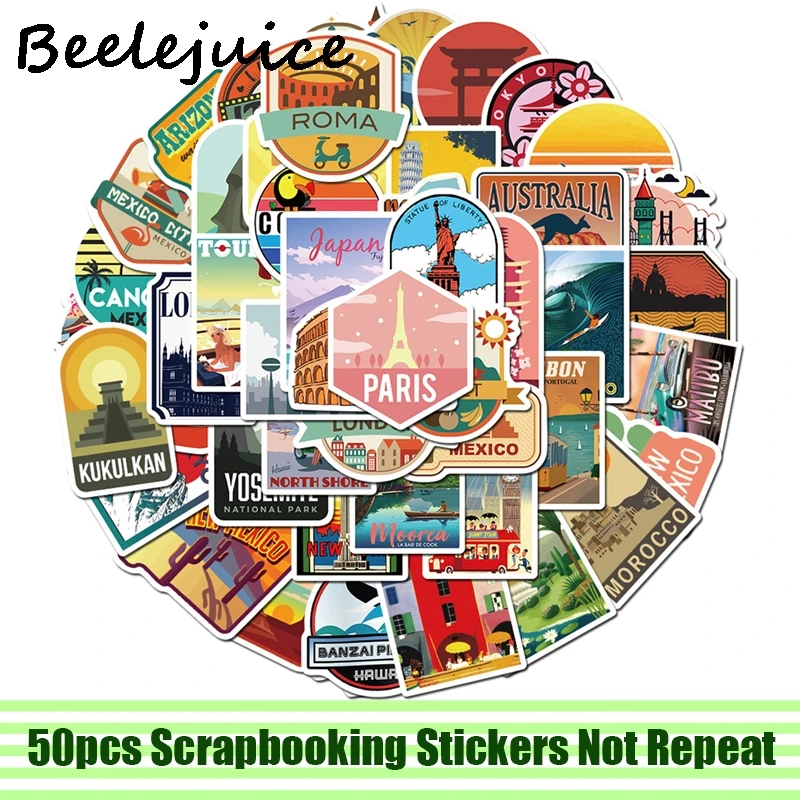 50 шт. водонепроницаемые наклейки для скейтборда гитары|Наклейки| |