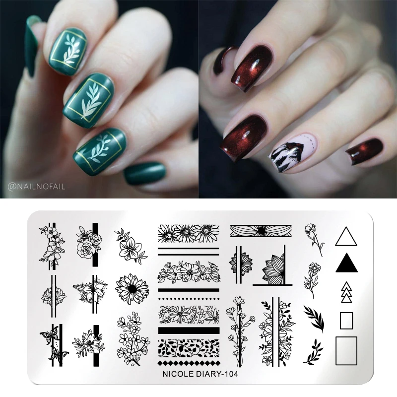 Николь дневник пластины для стемпинга ногтей набор силиконовый прозрачный штамп
