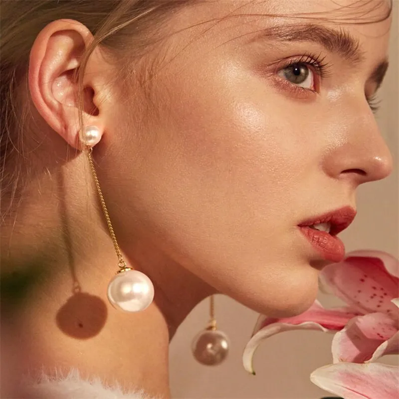 Женские винтажные серьги-подвески с имитацией жемчуга модные элегантные серьги