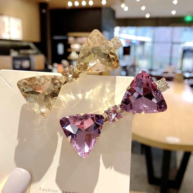 1 шт. полный дрель заколки для волос девочек с украшением в виде кристаллов