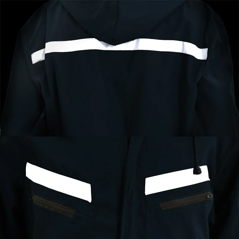 Unisex Woman Man Long Sleeve Pocket Hoodie Reflector Protective Coveralls Work Clothes Dustproof Wearproof Breathable Workshop |