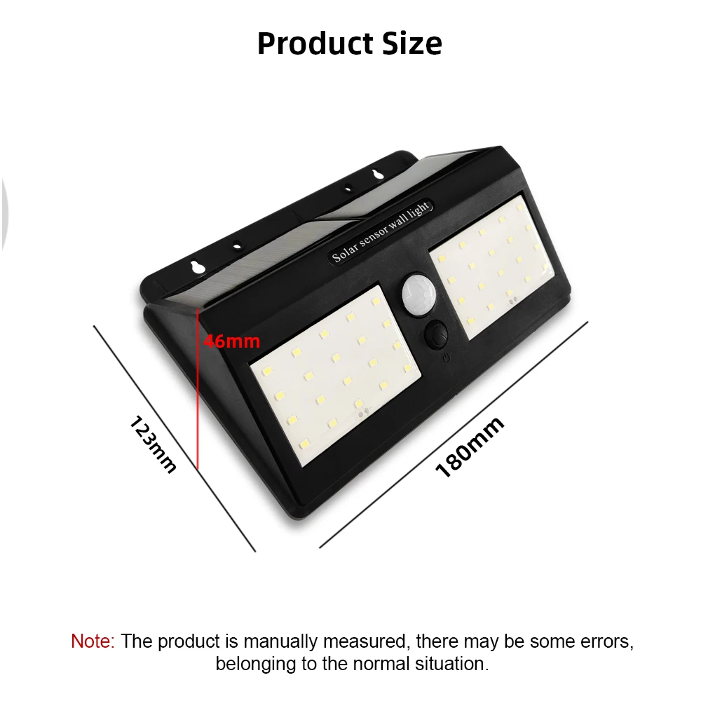 Водонепроницаемый 40 светодиодный светильник на солнечных батареях уличный с