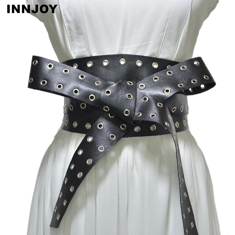 Бандажный корсет с бантом широкий пояс для женщин из искусственной кожи женский