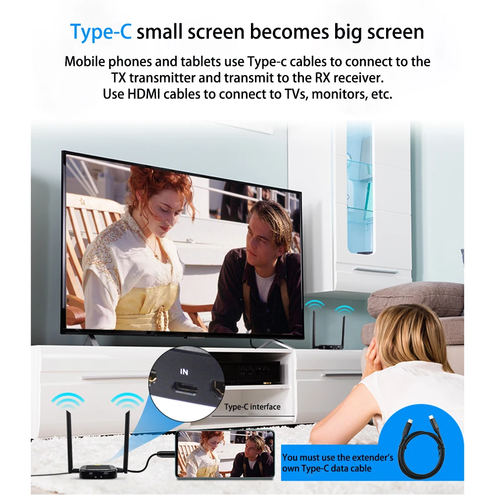 200 м беспроводной Wi Fi HDMI удлинитель передатчик приемник 5 8G поддержка HD 1080P/60 Гц
