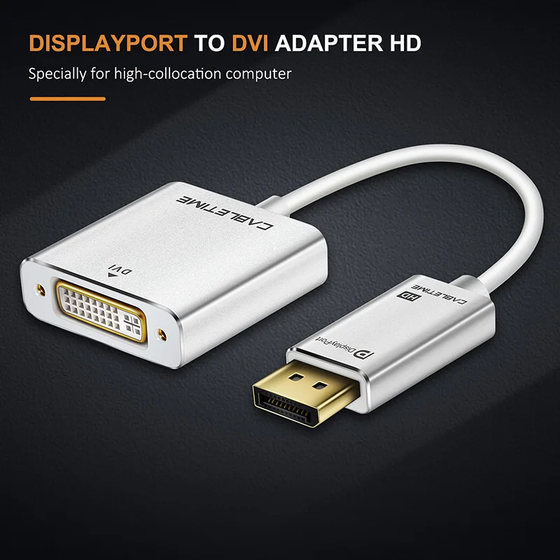 Переходник CABLETIME Displayport DVI штырь гнездо активный DP переходник к удлинителю 1080P 3D