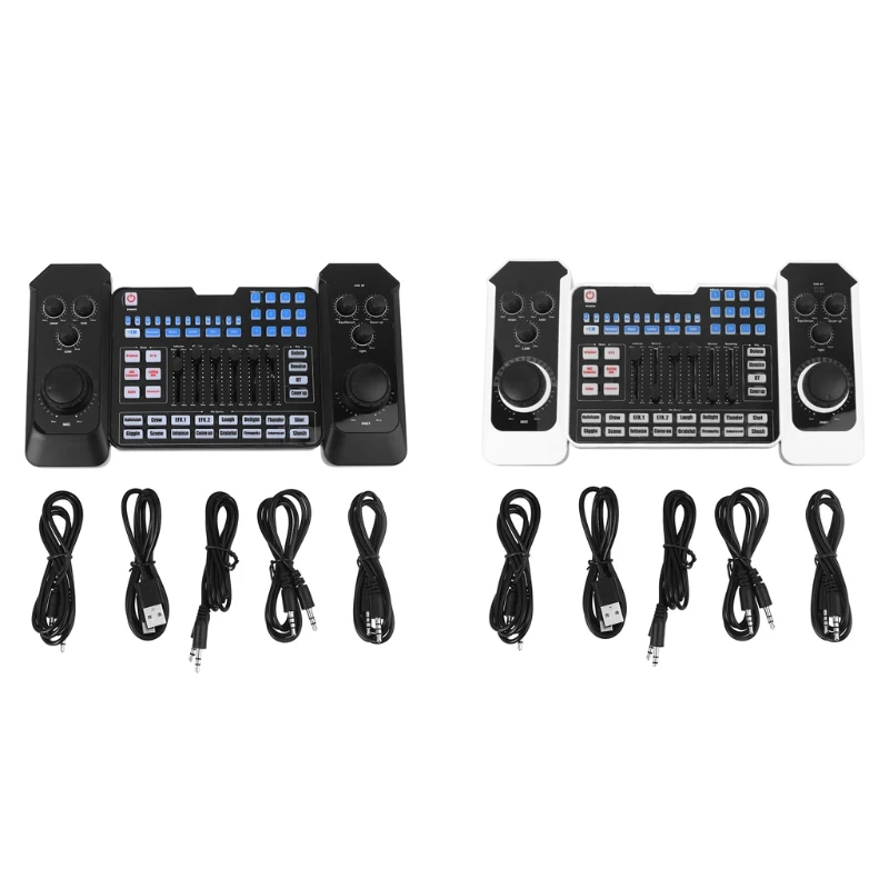 

Q8 Bluetooth Audio Mixer Headset Microphone Webcast Live Streaming Sound Card