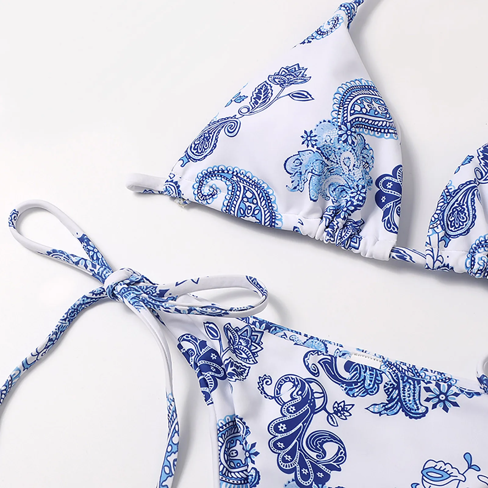 

Women's Sexy High Breast Contrast Gradient Split Bikini Set One Piece Swimsuit Ross Back One-piece Beach Bathing Suit