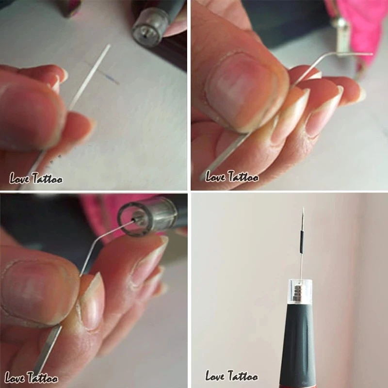 

100Pcs Disposable Sterilized Traditional 0.35x50mm 1RL Needle for Tattoo Eyebrow Pen Machine Permanent Makeup Kit PMU Needle