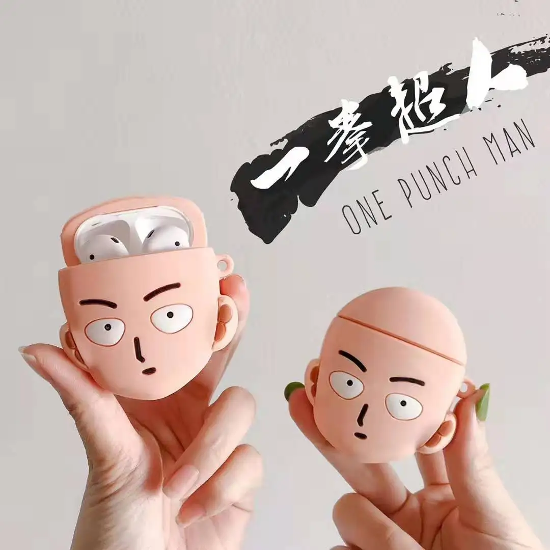 One Punch-Man Mini мягкий ударостойкий силиконовый чехол для Apple гарнитура для airpods Чехлы ультра тонкая форма для боевых искусств защитный чехол