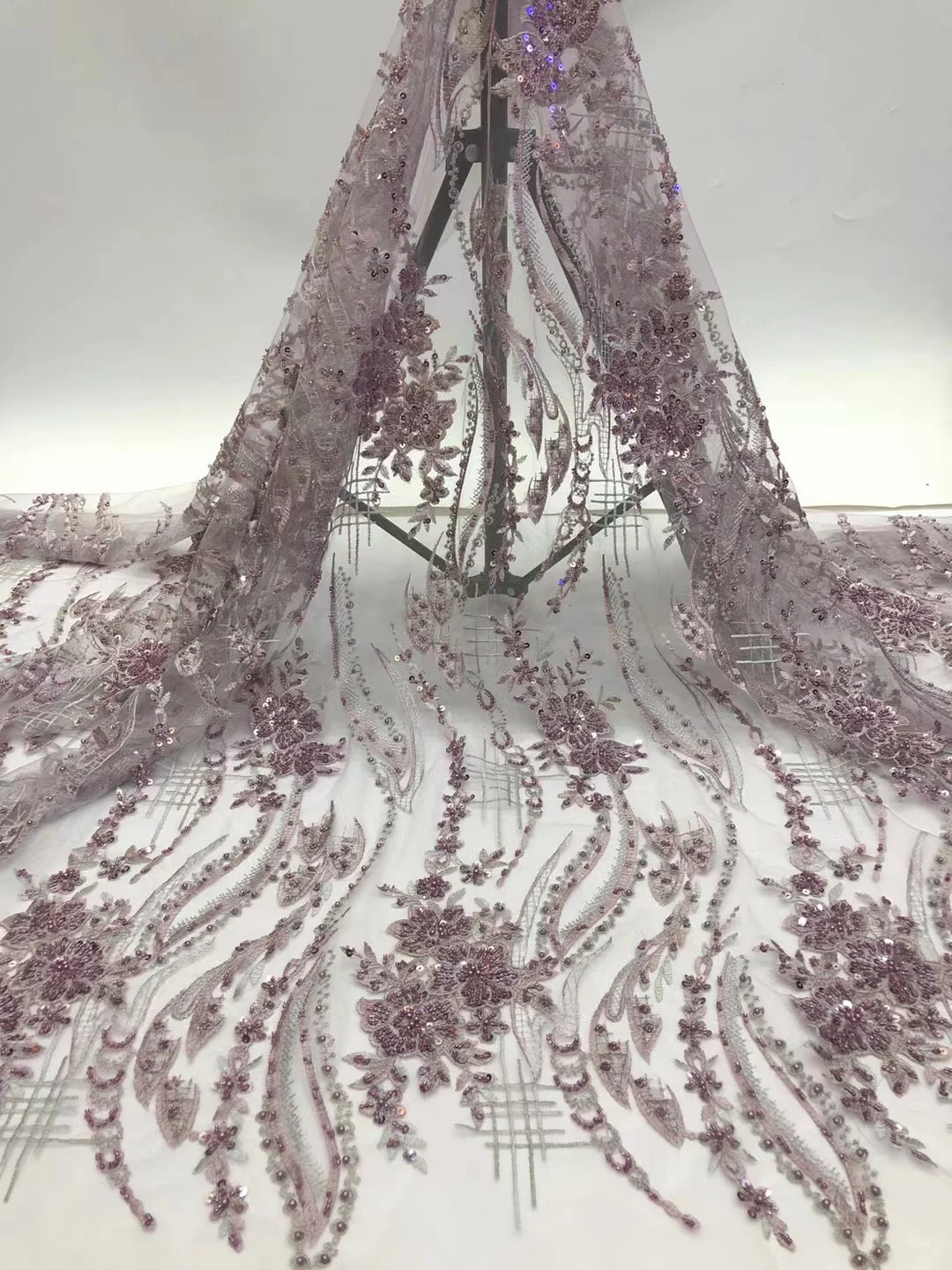 Тяжелые бусины блестки африканская кружевная ткань высокое качество