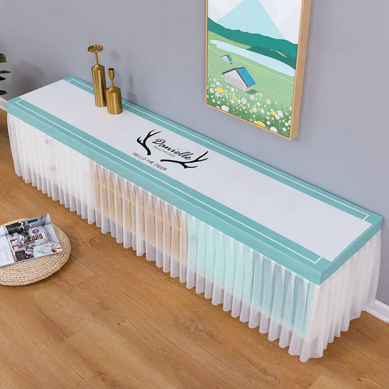 

Dustproof TV Cabinet Cover Cloth Art Includes Anti-skid Universal Cover Towel Home Scandinavian Wind Can Be Customized