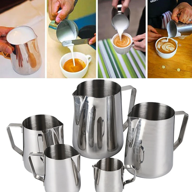 Espresso Coffee Latte Tools Milk Frothing Jug Pitcher Garland Cup 1PC Stainless Steel Hot Sale Kitchen Craft | Дом и сад