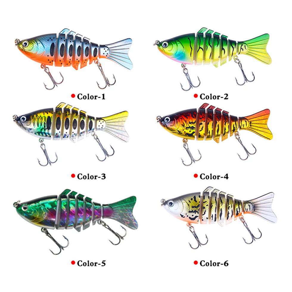 

100mm 15.6g Minnow Fishing Lures Multi Section Artificial Bait Hard Sinking Swimbait Wobbler Crankbait Winter Bionic Tackle