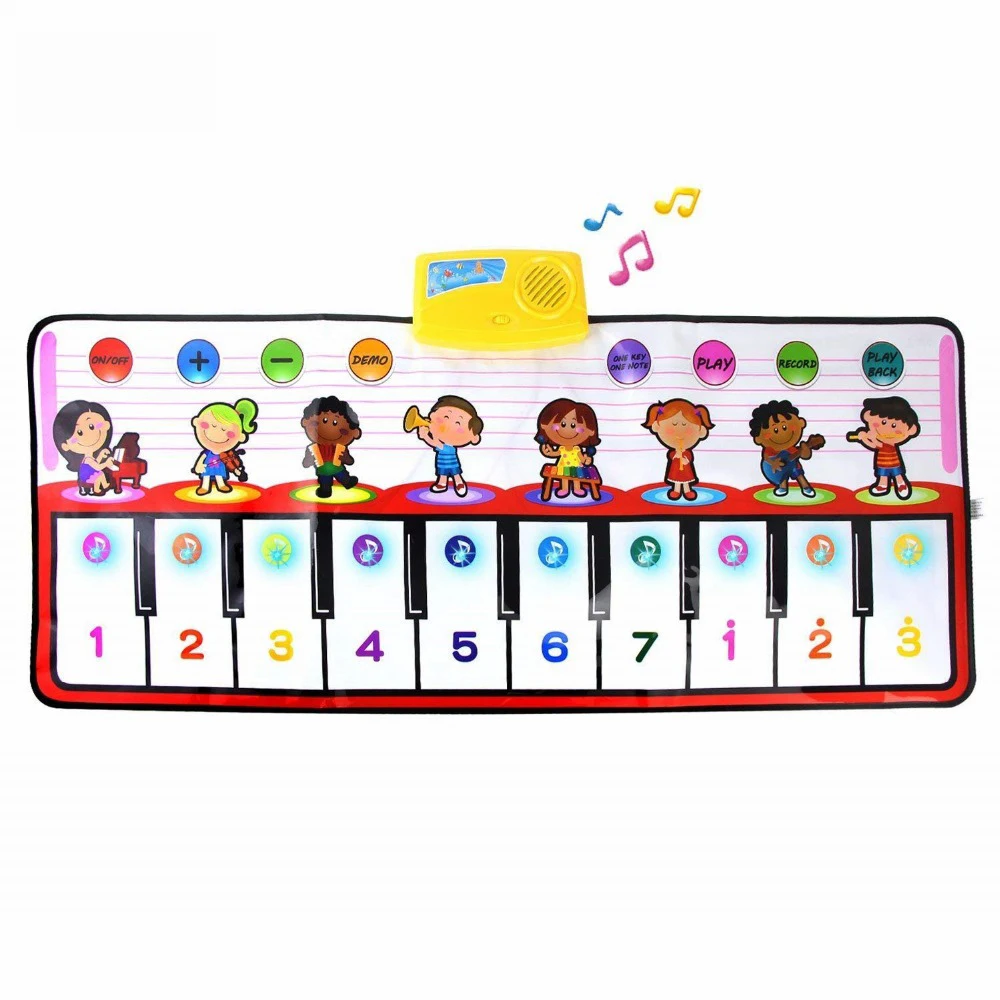1 pcs piano mat 100x40 см музыкальный коврик для пианино с 8 инструментами функция один ключ One Note Touch Play коврик развивающие игрушки Рождественский подарок - Цвет: 1 pcs piano mat