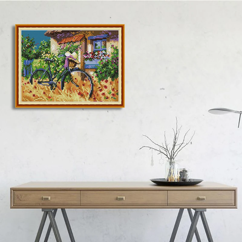 GG велосипеда радость воскресенье Набор для вышивания крестиком 11CT14CT с вышивкой в