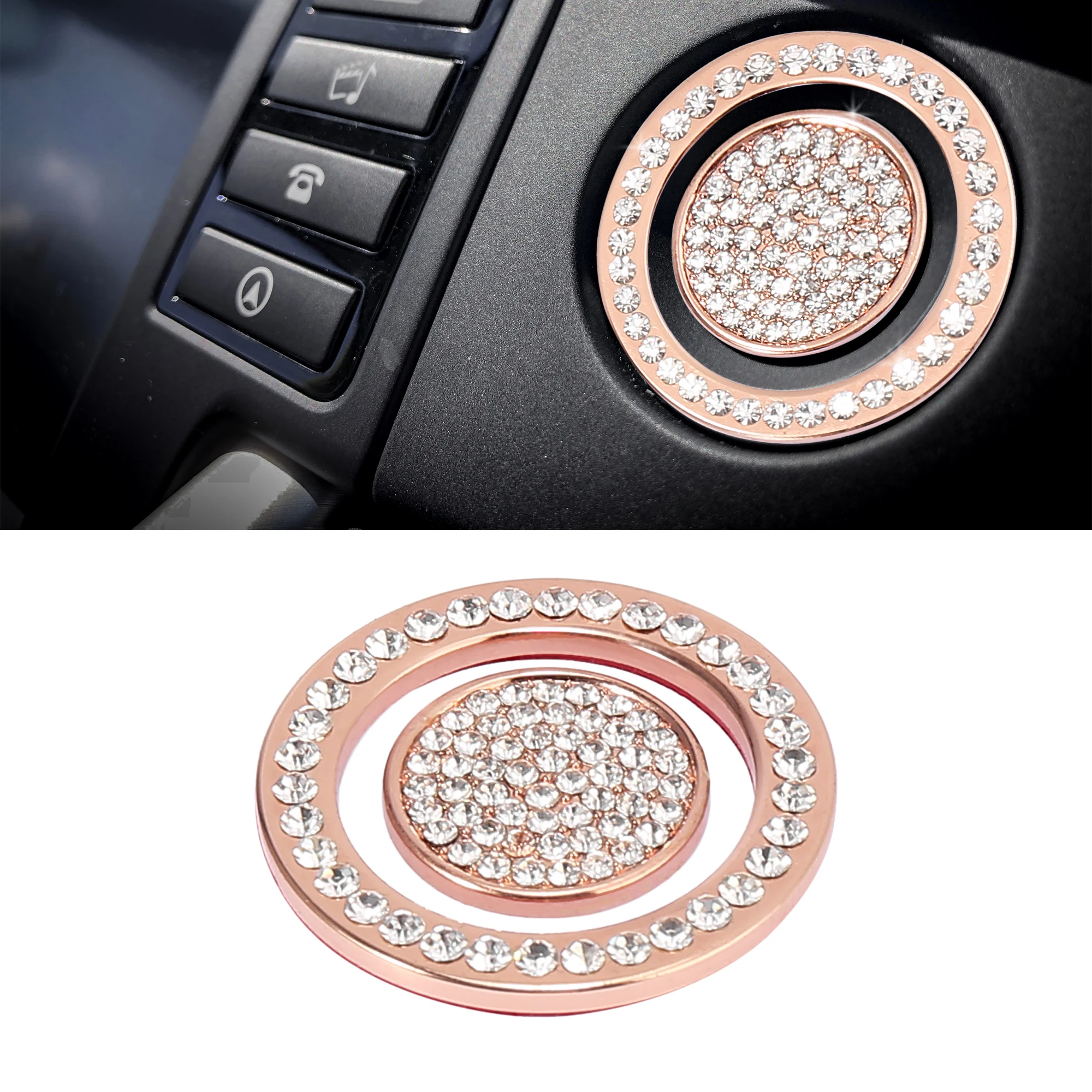 

Uxcell кнопка запуска и остановки двигателя автомобиля, крышка кнопки переключателя для Land Rover Bling из искусственного кристалла, крышка кнопки запуска и остановки, наклейка на крышку