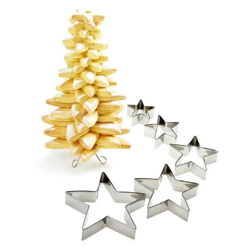 9 шт./компл. со звездами и рождественской елкой Нержавеющая сталь инструменты для