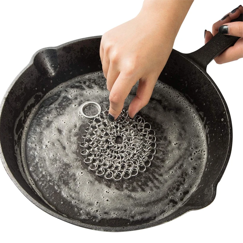 Щетки для чистки под дерево щетка гриля чугунной сковороды Голландская чугунный