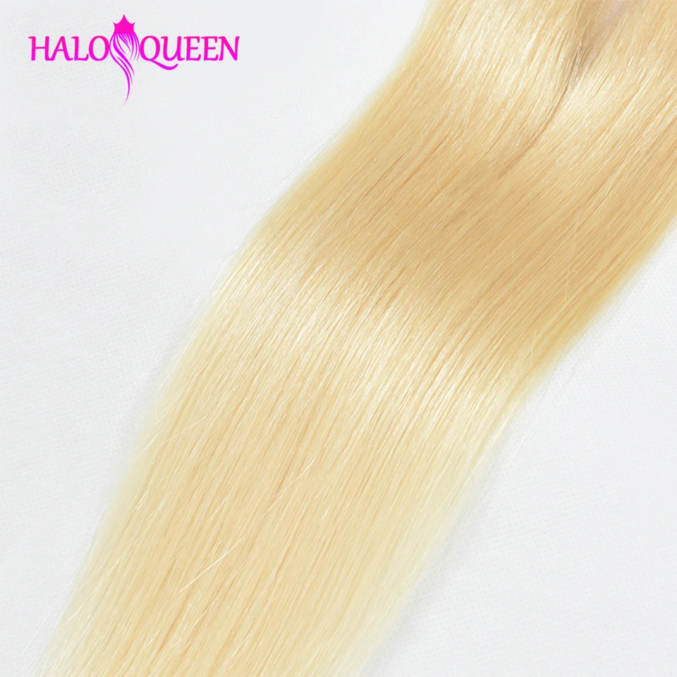 HALOQUEEN блонд 613 человеческие волосы Remy бразильские прямые для наращивания 2x6