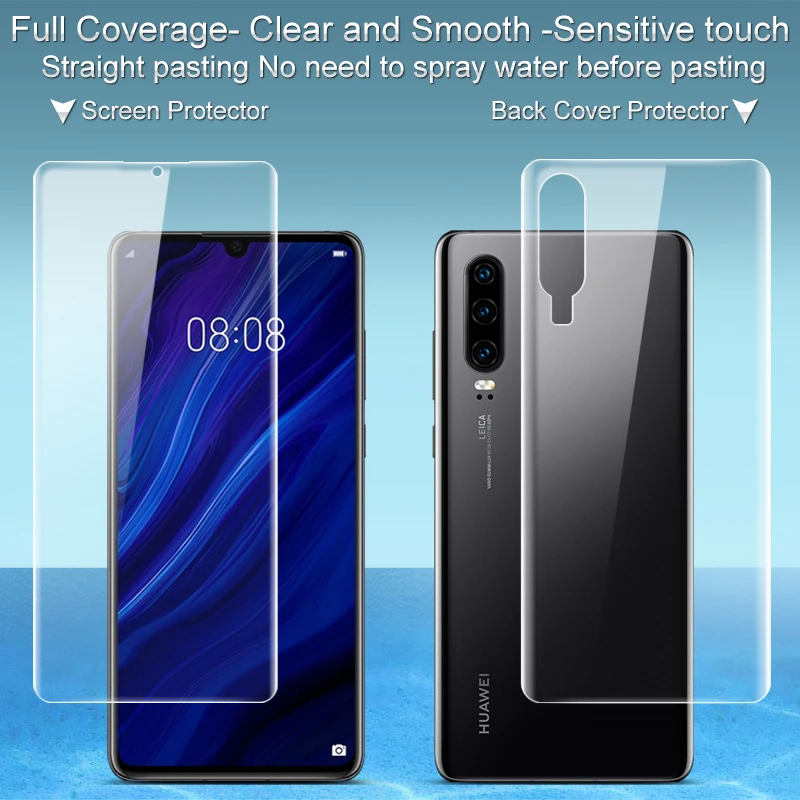 Imak 2 шт прозрачная Гидрогелевая пленка для Huawei P30 3D полная защитная мягкая