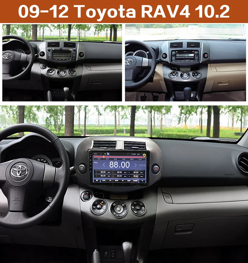 LEEWA 10," Большой HD Экран Android 8,1 4 ядра автомобилей медиа плеер с gps Navi Радио для Toyota RAV4 09-12