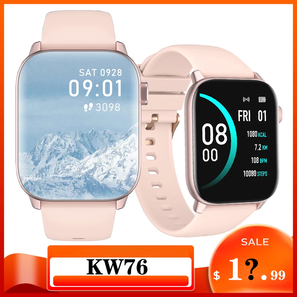 KW76 смарт часы женские мужские умные DIY Часы лица smart watch спортивные smartwatch 2021 IP68