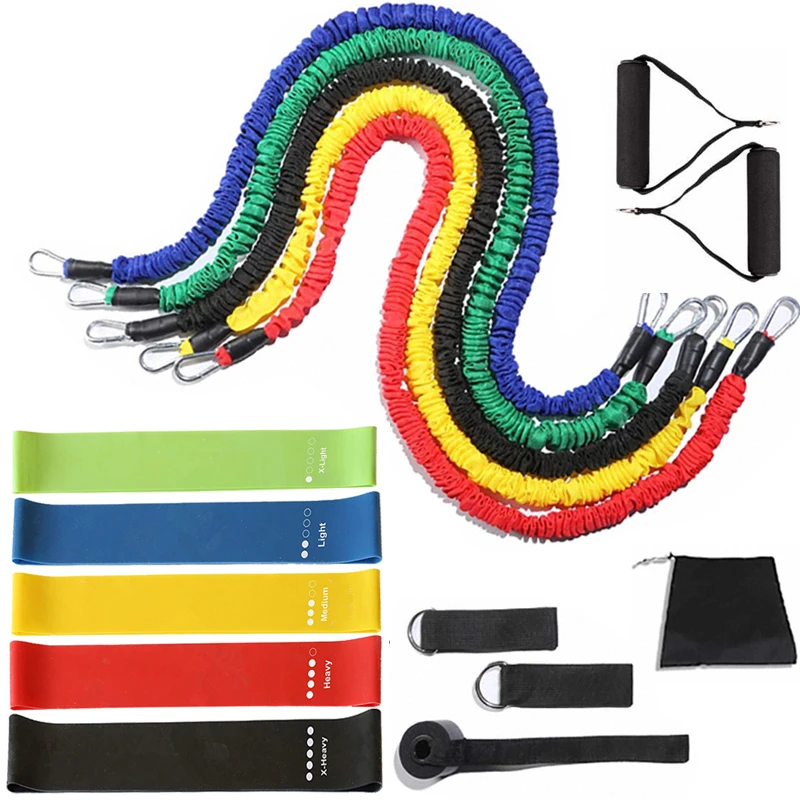 Эластичная Тяговая веревка для занятий спортом 16 шт. Набор резинок йогой