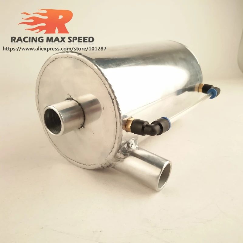 Оптовая продажа авто серебристый Универсальный алюминиевый масляный бак для