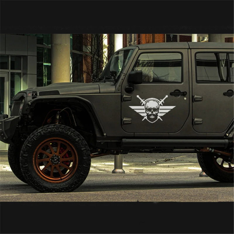 

Car Sticker 4X4 Mountain US Army Star US Army Skull for Jeep Cherokee Wrangler Renegad Funny Vinyl Decal Sticker