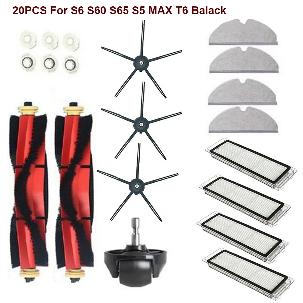 

Spare Parts for Xiaomi Roborock S6 S60 S65 S5 MAX T6 Vacuum Cleaner Accessories Brush Filter Kit Efficient Durable Set