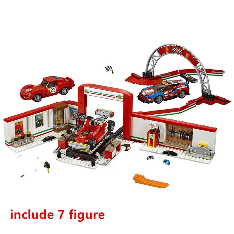 Город скорость чемпионов конечной гараж строительные блоки комплекты кирпичей
