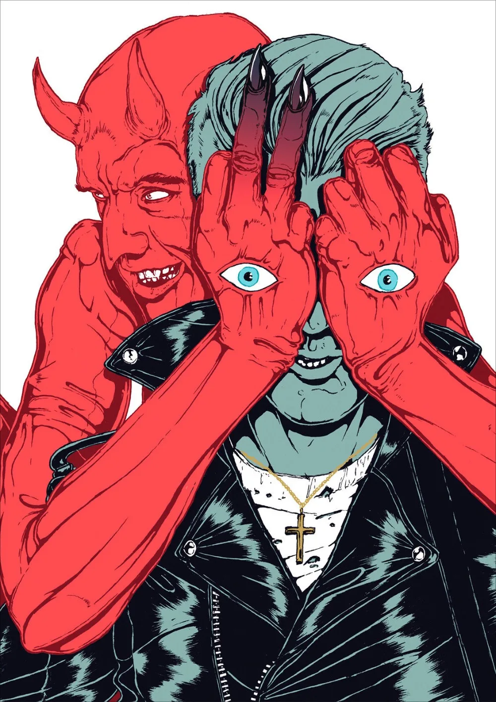 Плакат королевы камня QOTSA новый Шелковый плакат 2017 злодей 24x36 дюймов | Дом и сад