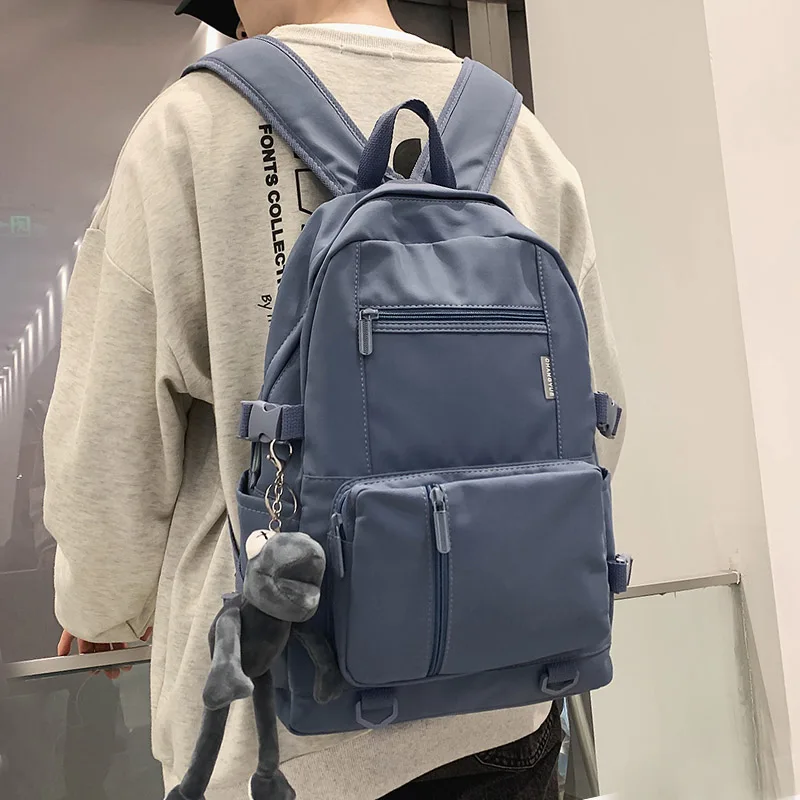 

Нейлоновый рюкзак, однотонная сумка на плечо, милые школьные рюкзаки, женский водонепроницаемый рюкзак для девочек-подростков, рюкзак для н...