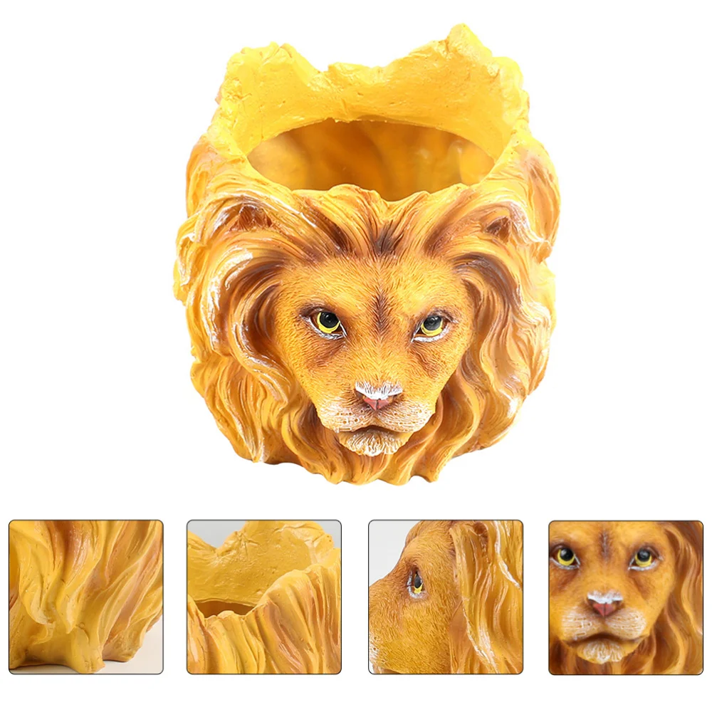 

Lion Resin Plant Pot Creative Planter Flower Pot Pretty Succulent Planter