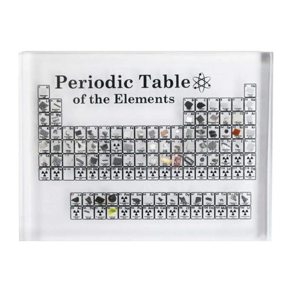 

Acrylic Periodic Table Display With Real Elements Kids Teaching School Day Birthday Gifts Chemical Element Display Home Decor