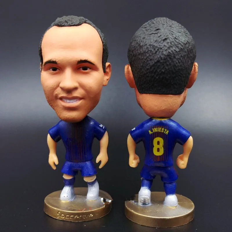 Фигурки игрока в футбол кукла Lionel Месси пике рональдино Суарез Eto 'o Iniesta 2 5 дюйма