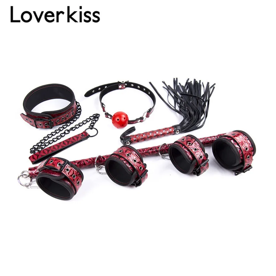 Набор наручников Loverkiss набор для связывания наручники кляп ошейник секса секс