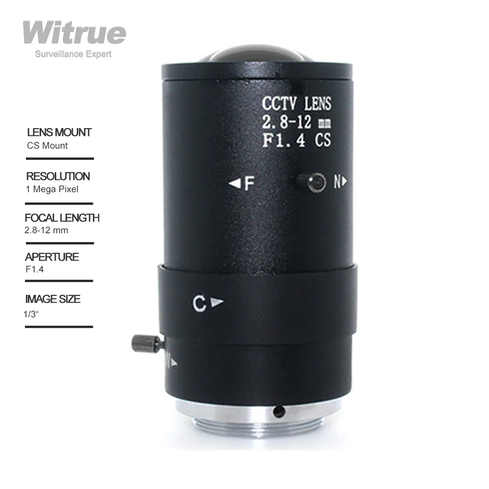 HD линза CCTV 5 0 мегапикселей 2 8-12 мм варифокальный объектив CS Mount F1.4 1/3 для IP-камеры