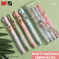 mg 4pcsbox classic 0 5mm gel pen retractable dream to dunhuang limited gel pen 4 colors stationary pens