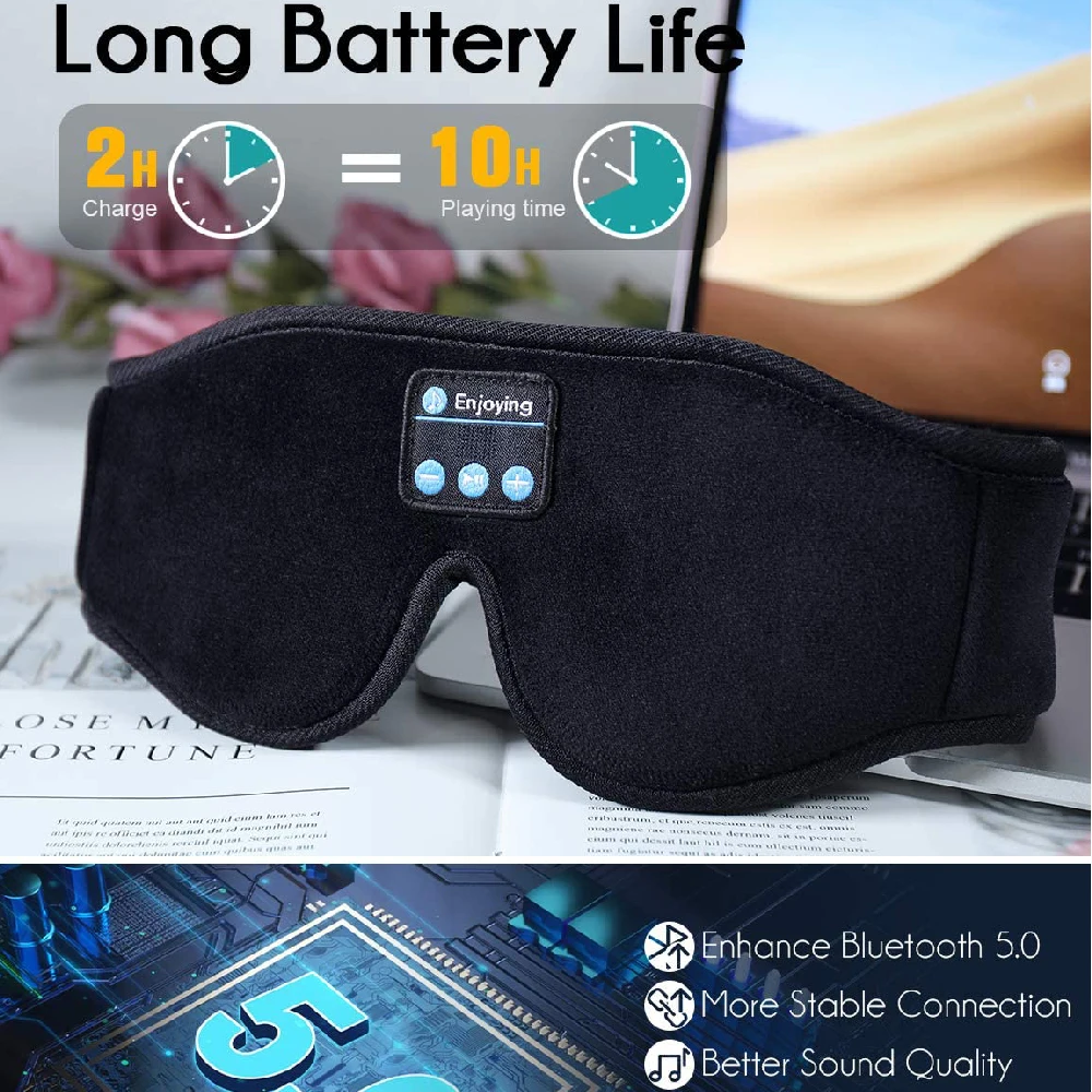 Новинка 3D Наушники беспроводной музыкальный артефакт сна дышащая маска для глаз