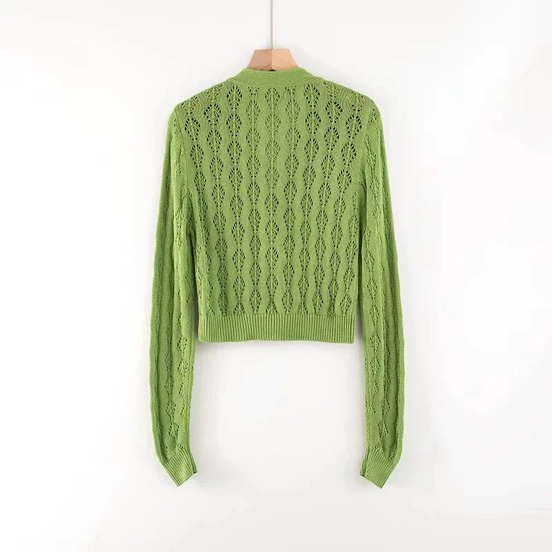 Женский укороченный кардиган с V образным вырезом| |