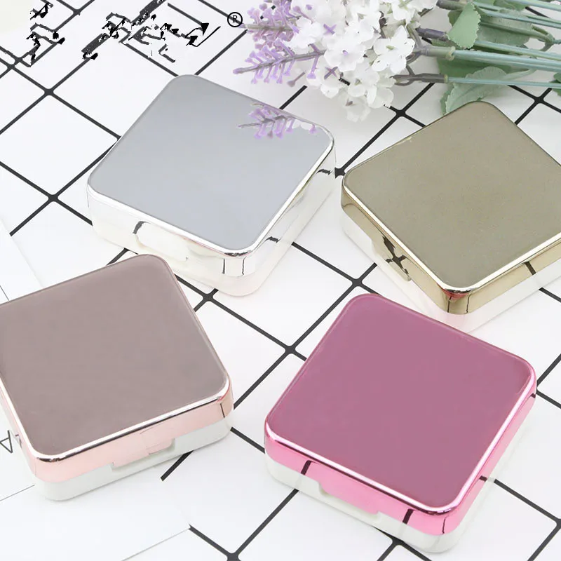 

Новинка, 1 шт., чехол с зеркальным покрытием для контактных линз, коробка для ухода за близорукостью, простая двойная коробка для хранения, пе...