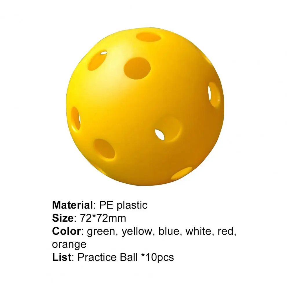 

10Pcs Golf Practice Ball Hollow Structure Anti-shock High Resilience Hole Golf Training Aids 7 Colors To Choose Drop Shipping