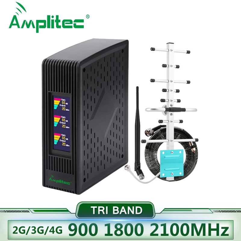 Трехдиапазонный усилитель сигнала 2G 3G 4G GSM 900+DCS/LTE 1800 (3 диапазона) + UMTS/WCDMA 2100 (1