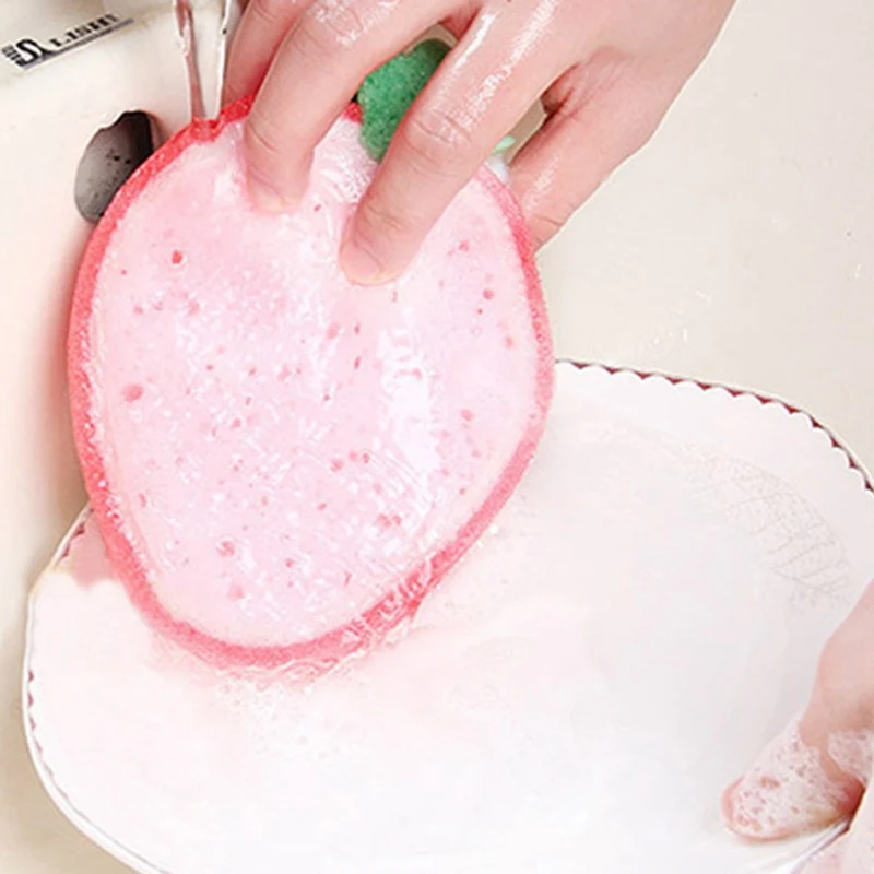

1pc Creative Sponge Kitchen Accessories Fruit Shape Washing Dishes Sponge Cleaning Dish Remove Stains