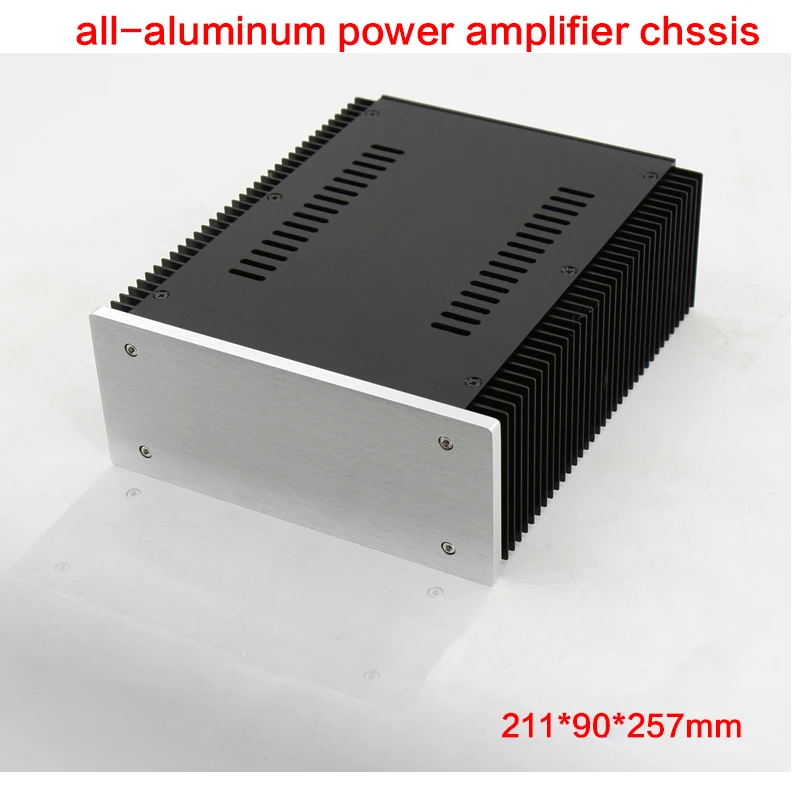 

All-aluminum Power Amplifier Chassis DIY with Radiator Case 2109 Amp Box Audio Shell Amplifier Enclosure 211*90*257mm