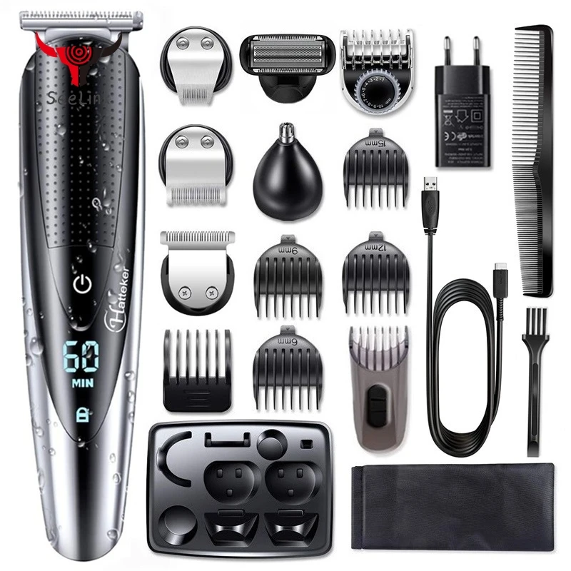 

All in one grooming professional hair trimmer for men pro beard trimmer electric hair clipper face body hair cutting machine kit